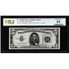 Image 1 : 1934D $5 Silver Certificate Note Fr.1654 Wide I PCGS Choice Uncirculated 64