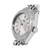 Image 3 : Rolex Ladies Stainless Steel Silver Index Diamond Date Wristwatch