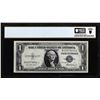 Image 2 : 1935F $1 Silver Certificate Note Partial Offset Printing Error PCGS About Unc 50PPQ