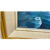 Image 2 : FRAMED ORIGINAL OIL ON CANVAS BY PFEIFFER OF SEA HAWK SHIP 43" X 31"