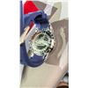 Image 2 : STOCKWELL WATCH, TEXTURED DIAL WITH SUB DIAL MINUTE HAND, LEATHER STRAP, GIFT BOX INCLUDED