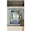 Image 1 : LOUIS LACOMBE WATCH, SQUARE DIAL WITH WHITE SUB DIALS, LEATHER STRAP, 3ATM, HAND ASSEMBLED