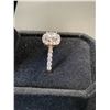 Image 3 : 18K GOLD PLATED 1.0CT LAB CREATED WHITE SAPPHIRE HALO CHANEL RING, SIZE 7