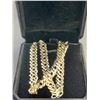 Image 1 : 14K GOLD PLATED DOUBLE CUBAN LINK NECKLACE 8.0MM - 23.5" LONG