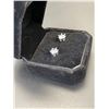 Image 2 : LAB-CREATED WHITE SAPPHIRE STUD EARRINGS 1.0CTEACH, MOUNTED IN STERLING SILVER WITH WHITE