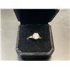 Image 1 : 18K GOLD PLATED LAB-CREATED WHITE SAPPHIRE SOLITAIRE RING - SIZE 7