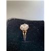 Image 2 : 18K GOLD PLATED LAB-CREATED WHITE SAPPHIRE SOLITAIRE RING - SIZE 7