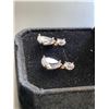 Image 2 : 18K GOLD PLATED LAB-CREATED WHITE SAPPHIRE PEAR DANGLE EARRINGS