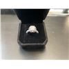 Image 1 : MOISSANITE LAB-CREATED LUXURY RING, MOUNTED IN 925 STERLING SILVER WITH WHITE GOLD OVERLAY, D, VVS