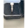 Image 2 : LAB-CREATED WHITE SAPPHIRE 3.0CT BOW RING, MOUNTED IN 925 STERLING SILVER WITH WHITE GOLD OVERLAY -