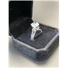 Image 3 : LAB-CREATED WHITE SAPPHIRE 3.0CT BOW RING, MOUNTED IN 925 STERLING SILVER WITH WHITE GOLD OVERLAY -