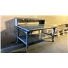 Image 2 : ULINE PORTABLE STEEL ASSEMBLY 72" X 48" WORK BENCH WITH ELECTRIC SHELF (ASSEMBLED)