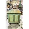 Image 2 : ANTIQUE PORTABLE WOOD KITCHEN ISLAND