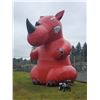 Image 1 : LARGE 26' TALL INFLATABLE RHINO WITH BLOWER (COMMERCIAL GRADE PVC & MULTIPLE ANCHOR POINTS)