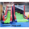 Image 1 : LARGE INFLATABLE NINJA WALL 25' X 17' X 17' WITH BLOWER (COMMERCIAL GRADE PCS)