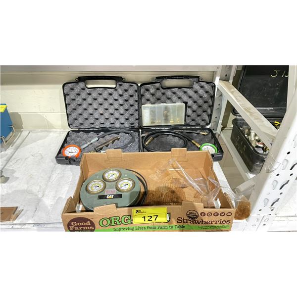 CAT TETRA GAUGE, ENGINE COMPRESSION GAUGE & OIL PRESSURE GAUGE