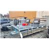 Image 1 : ALUMINIUM CUSTOM MADE PONTOON BOAT WITH TRAILER, YAMAHA FOUR STROKE 9.9 HORSEPOWER