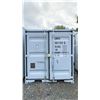 Image 2 : GREY 7' 7,230 MAX CAPACITY OFFICE STORAGE SHIPPING CONTAINER WITH DUAL SWING REAR DOORS, CAM