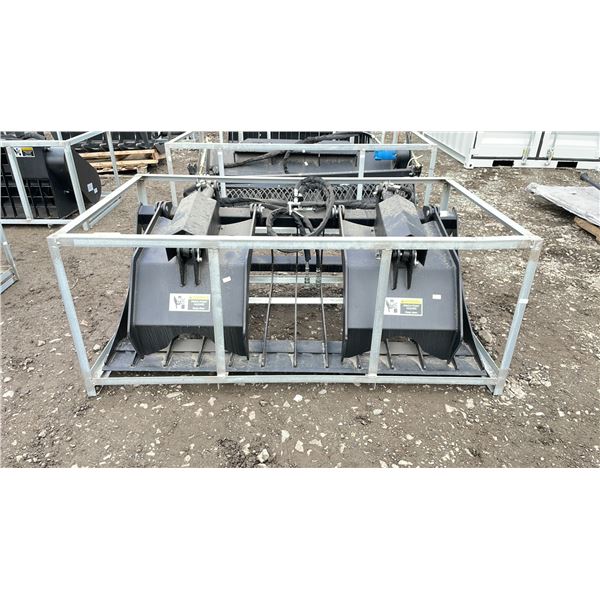 HYDRAULIC ROCK GRAPPLE BUCKET ATTACHMENT 72"