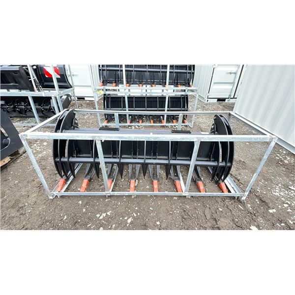 HYDRAULIC HEAVY GRASS FORK GRAPPLE ATTACHMENT 78"