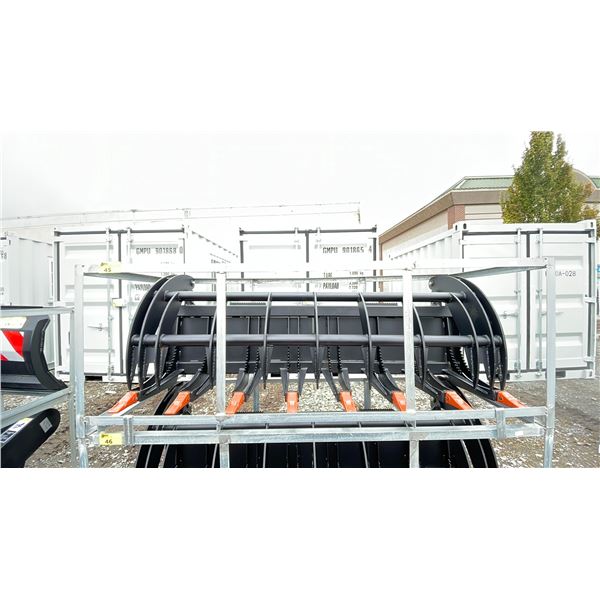 HYDRAULIC HEAVY GRASS FORK GRAPPLE ATTACHMENT 78"