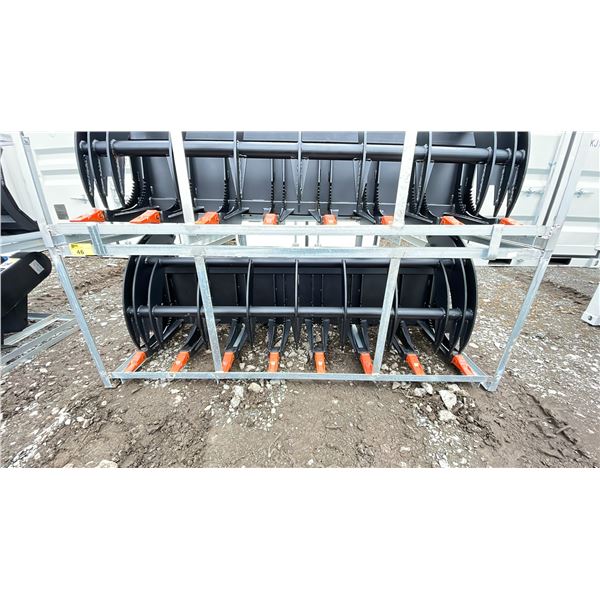 HYDRAULIC HEAVY GRASS FORK GRAPPLE ATTACHMENT 78"