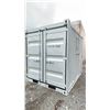 Image 2 : ALLMETAL KJ10A-28 GREY 8' OFFICE STORAGE SHIPPING CONTAINER WITH DUAL SWING REAR DOORS, CAM LOCKS,