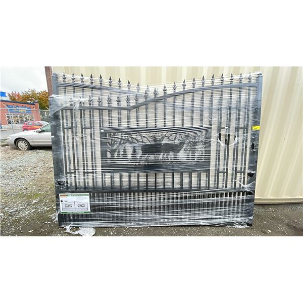 ALLMETAL K0720 DEER MOTIF STYLE METAL FARM DRIVEWAY GATE - 7'H X 20'L ** REQUIRES 2 PEOPLE FOR