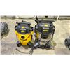 Image 1 : 2 DEWALT SHOP VACUUMS (UNKNOW WORKING CONDITION, MAY BE MISSING PIECES)