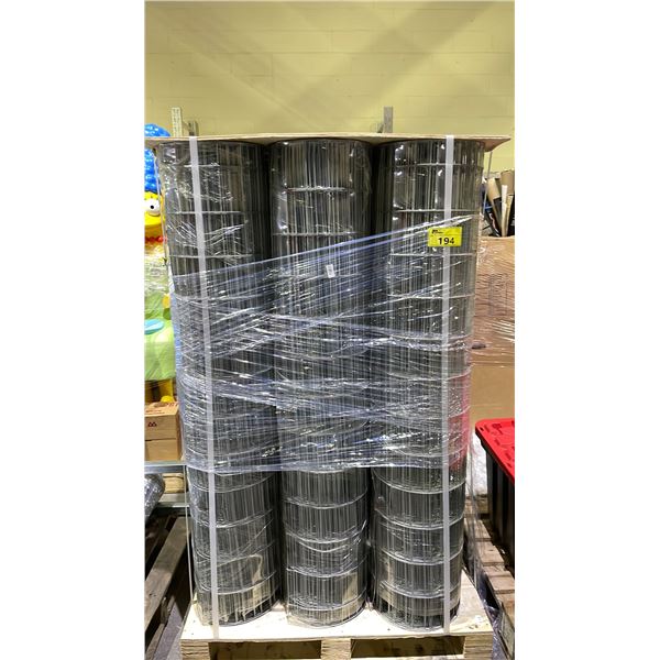 ALLMETAL K0520 HOT-DIP GALVANIZED WELDED WIRE MESH 9 ROLLS 5'H X 66'L = 594' LONG TOTAL