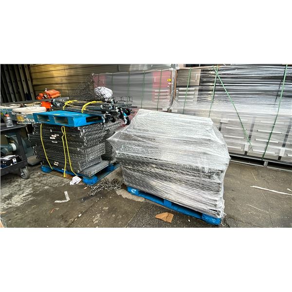 2 PALLETS OF METAL ROLLING RACKS