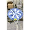 Image 2 : FROD ROSELLI CO METAL BASE TILE TOP MOSAIC PATIO TABLE
