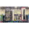 Image 1 : SHELF OF ASSORTED ITEMS INCLUDING; LIGHTING, LASKO TOWER HEATER & LIGHTED GLITTER TREES (UNKNOWN