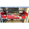 Image 1 : SHELF OF ASSORTED TOOLS INCLUDING; AIRMAN, MR CLEAN AUTODRY SOAP SPRAYER, HAND TOOLS & TOOLBOXES