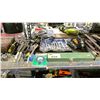 Image 3 : SHELF OF ASSORTED TOOLS INCLUDING; WRENCHES, DRILL BITS, METAL FILES & MORE