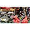 Image 2 : SHELF OF ASSORTED TOOLS INCLUDING; GREASE GUN, HAND TOOLS, HILTI BAG & MORE