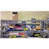 Image 1 : SHELF OF ASSORTED TOOLS INCLUDING; DUAL PORT MANOMETER, DUAL INPUT THERMOMETER, LASER LEVEL/STUD