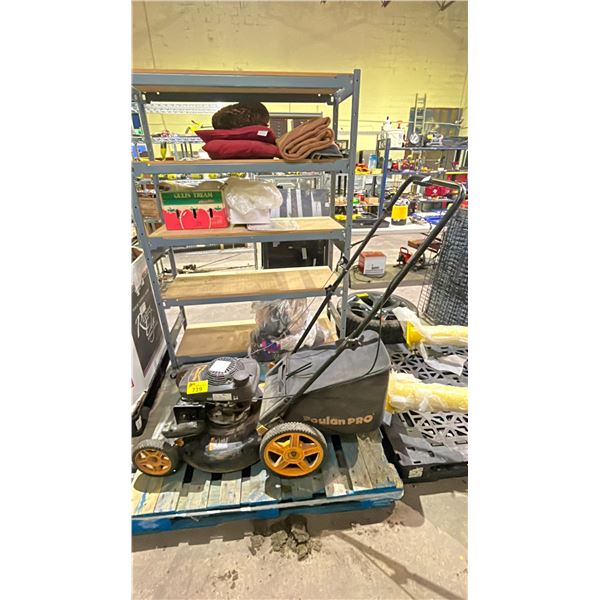 POULAN PRO GAS MOWER WITH REAR BAG