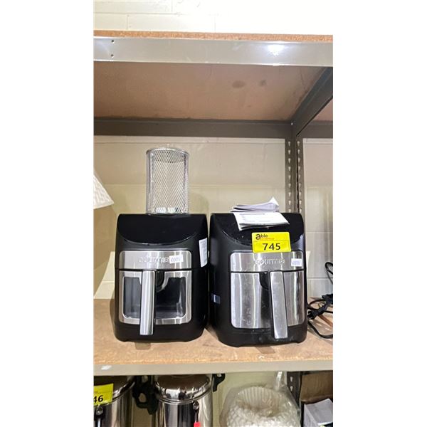 2 GOURMIA AIR FRYERS (UNKNOWN WORKING CONDITION, MAY BE MISSING PIECES)