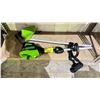 Image 1 : GREENWORKS PRO CORDLESS TRIMMER (NO BATTERY, UNKNOWN WORKING CONDITION, MAY BE MISSING PIECES)