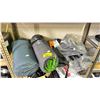 Image 1 : SHELF OF ASSORTED ITEMS INCLUDING; CAMPING MATTRESSES, TOBIN SPORTS PADDLES, KAYAK SEATS & MORE