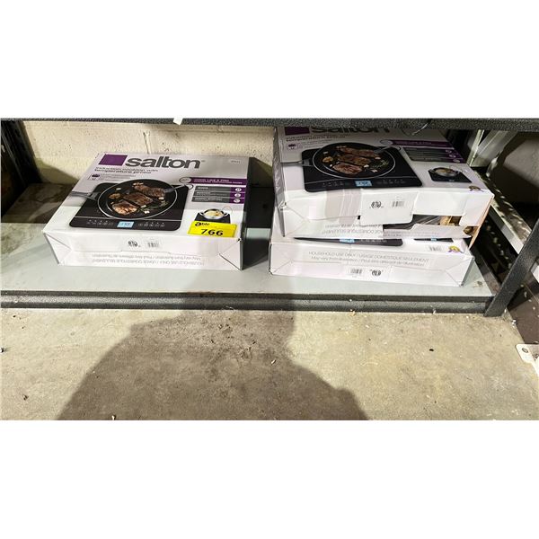 3 SALTON INDUCTION COOKTOPS (UNKNOWN WORKING CONDITION, MAY BE MISSING PIECES)