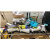 Image 2 : LOT OF ASSORTED ITEMS INCLUDING; AUTOMATIC HAND SOAP DISPENSERS, WIPER BLADES, IRON, PIANO STAND &