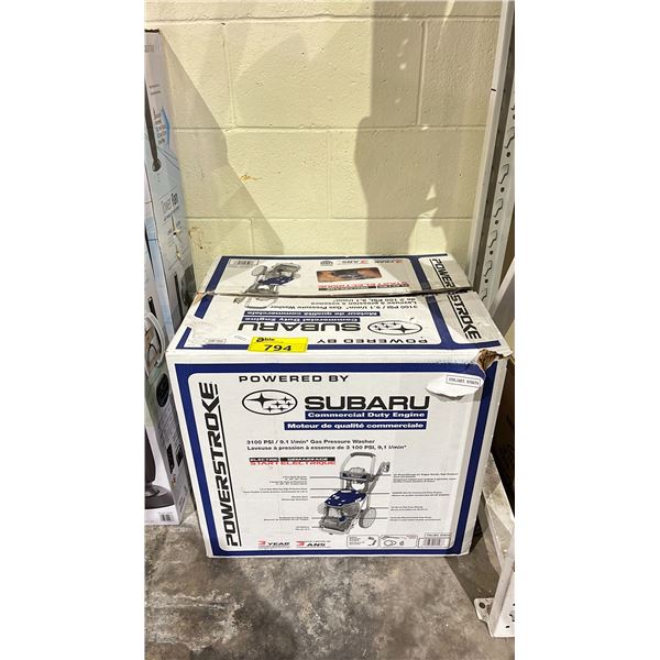 SUBARU POWERSTROKE 3100 PSI GAS PRESSURE WASHER (UNKNOWN WORKING CONDITION, MAY BE MISSING PIECES)