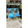 Image 1 : PAIR OF SAILOR JERRY ADJUSTABLE BEACH LOUNGE CHAIRS