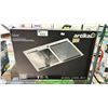 Image 1 : ARTIKA SYDNEY STAINLESS STEEL DOUBLE BOWL SINK KIT (UNKNOWN CONDITION, MAY BE MISSING PIECES)
