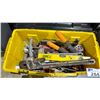 Image 2 : STRONG 'N TUFF TOOLBOX WITH ASSORTED TOOL CONTENTS INCLUDING; PIPE WRENCH, HAMMER, LEVELS & MORE