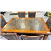 Image 2 : TILE INLAID DINING TABLE WITH 6 CHAIRS 68"L X 44"W X 30"H
