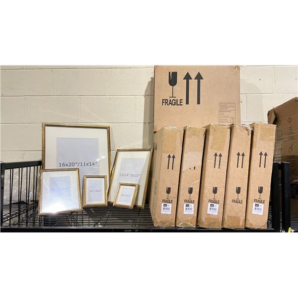 LOT OF 6 BOXES OF 5 ASSORTED SIZE PICTURE FRAMES
