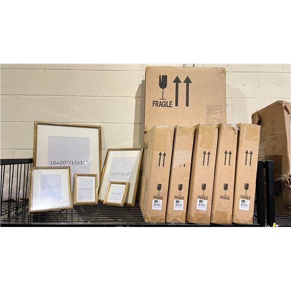 LOT OF 6 BOXES OF 5 ASSORTED SIZE PICTURE FRAMES